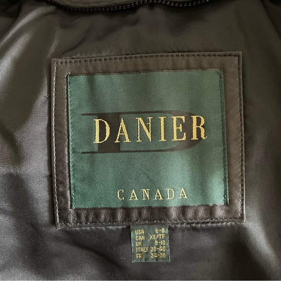 SOLD Black Vintage Danier Leather Jacket - Picture 14 of 16